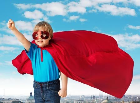 Portrait of a little superhero